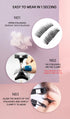 Style 6 Black Magnetic False Eyelashes Kit - 3 Pairs with Applicator Clip and Mirror Case