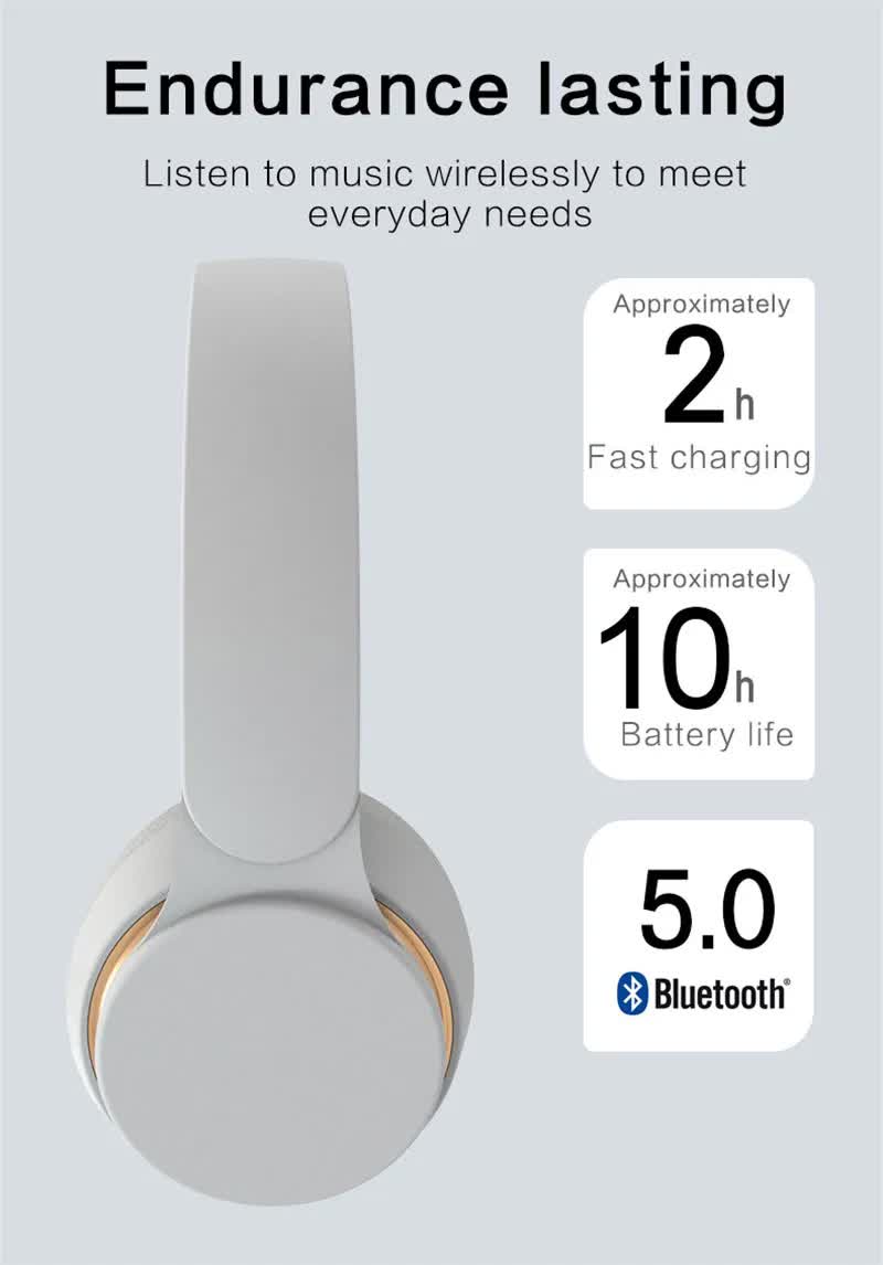 Dark Green Wireless Bluetooth Headphones with Noise Reduction - Heavy Bass, Long Battery Life, TF Card Support