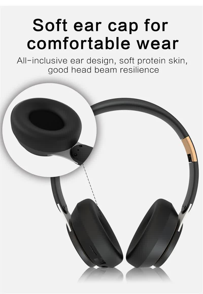 Dark Green Wireless Bluetooth Headphones with Noise Reduction - Heavy Bass, Long Battery Life, TF Card Support