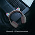 Pink Cat Ear Bluetooth Headphones with LED Lights - Wireless, Foldable