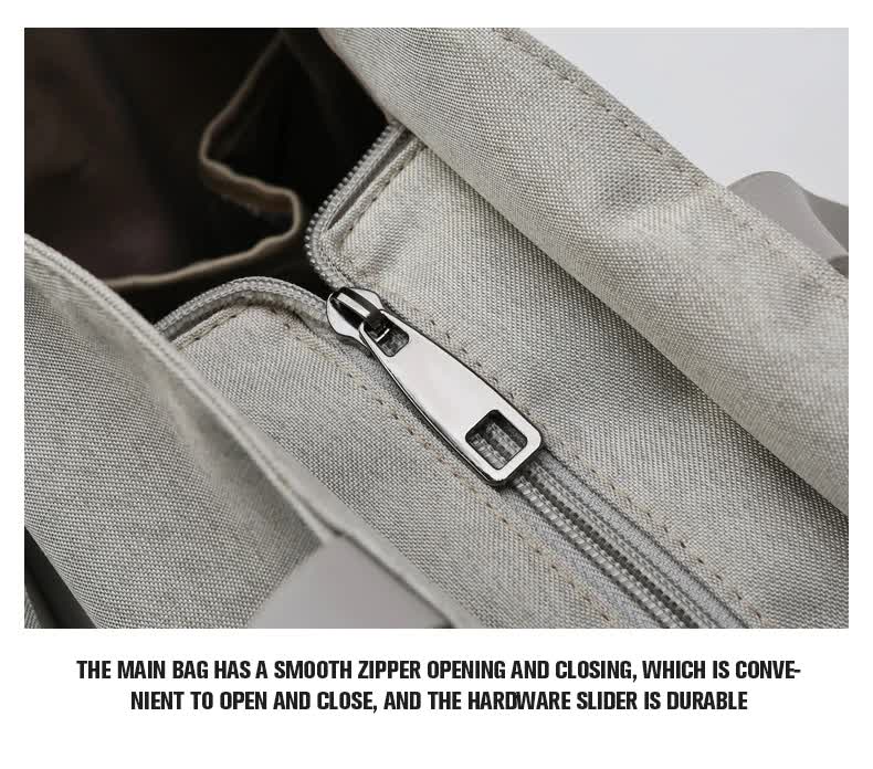 Size Small Khaki Stylish Multi-Function Diaper Bag - Insulated Tote with Shoulder Strap for Baby Essentials