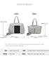 Size Large Khaki Stylish Multi-Function Diaper Bag - Insulated Tote with Shoulder Strap for Baby Essentials