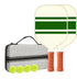 Set 3 White And Green T700 Carbon Fiber Pickleball Paddle Set - 2 Paddles, 4 Balls, and Portable Carry Bag for Adults and Students