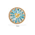 4 Pcs Beige Background With Blue flower Handcrafted Rattan Coaster with Natural Shell Inlay - Decorative & Heat Insulating Drink Mat