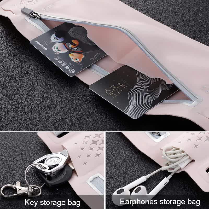 2 Pcs Black Lightweight Women's Running Waist Bag - Splash-Proof Fitness Belt with Stretchable Phone Storage