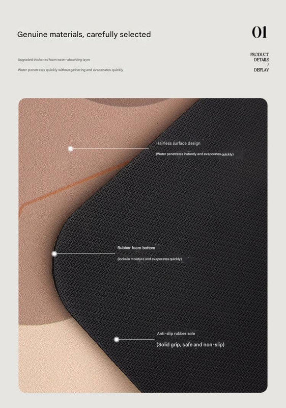 2 Pcs Style 1 White And Black Puppy pattern Cartoon Pet Feeding Mat for Cats & Dogs - Absorbent Diatom Mud Splash-Proof Mat, Easy to Clean