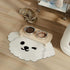 2 Pcs Style 8 White and Blue Puppy pattern Cartoon Pet Feeding Mat for Cats & Dogs - Absorbent Diatom Mud Splash-Proof Mat, Easy to Clean