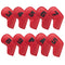 Red Golf Iron Head Covers Set of 10 - Waterproof PU Leather Club Protectors with Embroidered Numbers (3-9, P, A, S)
