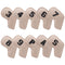 Beige Golf Iron Head Covers Set of 10 - Waterproof PU Leather Club Protectors with Embroidered Numbers (3-9, P, A, S)