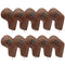 Brown Golf Iron Head Covers Set of 10 - Waterproof PU Leather Club Protectors with Embroidered Numbers (3-9, P, A, S)