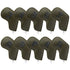 Gray Green Golf Iron Head Covers Set of 10 - Waterproof PU Leather Club Protectors with Embroidered Numbers (3-9, P, A, S)