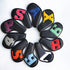 Colorful Words On Black Background PU Leather Golf Iron Headcovers Set (10pcs) - Numbered Protective Club Covers (4-9, P, A, S, L) Universal Fit