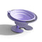 Purple Foldable Elevated Pet Bowl Set - Tilted Ergonomic Cat Feeder with Aluminum Stand & Silicone Bowl
