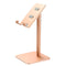 Rose Gold Adjustable Aluminum Alloy Phone and Tablet Stand - Telescopic Desktop Holder for Live Streaming and Hands-Free Use