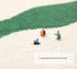 2 Pcs Green And White Foot-Shaped Plush Bath Mat - Non-Slip Absorbent Bathroom Rug for Bedroom and Doorway (50x80cm)