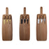 Brown And Silver Premium Acacia Wood Cheese Board Set | Charcuterie Platter with 3 Stainless Steel Knives