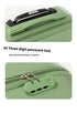 Dark Green Compact 18-Inch Carry-On Suitcase | Lightweight ABS Hardside Spinner Luggage