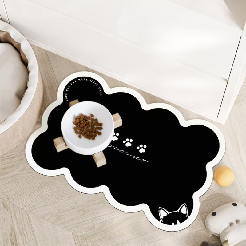 Style 7 Pink Absorbent Diatomaceous Earth Pet Feeding Mat - Non-Slip & Quick Dry Placemat (50x80cm)