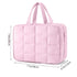 Size M Black Quilted Hanging Toiletry Bag with Jewelry Organizer - Travel Cosmetic Case(28*12*20)