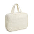 Size L Beige Quilted Hanging Toiletry Bag with Jewelry Organizer - Travel Cosmetic Case(31*12*23)