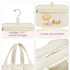 Size L Black Quilted Hanging Toiletry Bag with Jewelry Organizer - Travel Cosmetic Case(31*12*23)