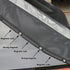 Size M Black Tailgate Mosquito Net Screen - Magnetic Bug Protection for Boot Opening
