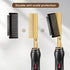 Rose Red And Black Electric Hot Comb Hair Straightener - Fast Heating Styling Tool with 3 Temp Settings & Anti-Scald Guard