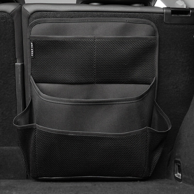 1 Pcs Black Premium Car Back Seat & Trunk Organizer - Multi-Pocket Hanging Storage Bag