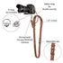 Black Adjustable Genuine Leather Camera Strap - Crossbody Shoulder Sling for DSLR/SLR(The camera is a prop and is not included)