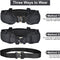 Black Adjustable Tactical Battle Belt Set - Padded MOLLE Outer & Nylon Inner Belt