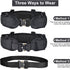 Black Adjustable Tactical Battle Belt Set - Padded MOLLE Outer & Nylon Inner Belt