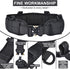 Black Adjustable Tactical Battle Belt Set - Padded MOLLE Outer & Nylon Inner Belt