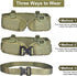 Green Adjustable Tactical Battle Belt Set - Padded MOLLE Outer & Nylon Inner Belt