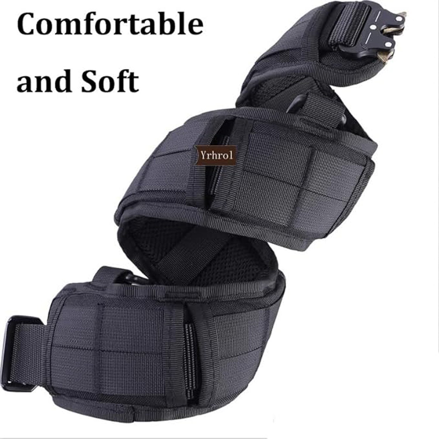 Green Adjustable Tactical Battle Belt Set - Padded MOLLE Outer & Nylon Inner Belt