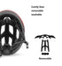 White Lightweight Adult Bicycle Helmet - Adjustable Fit Road & Mountain Bike Safety Headgear (57-62cm)