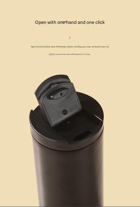 Blue Gradient Color Sleek Insulated Stainless Steel Coffee Tumbler Set (400ml & 500ml) - One-Touch Lid Travel Mugs