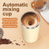 White 316 Stainless Steel Rechargeable Electric Self-Stirring Mug - 420ml Automatic Mixing Cup with Magnetic Rotor