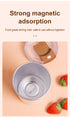 White 316 Stainless Steel Rechargeable Electric Self-Stirring Mug - 420ml Automatic Mixing Cup with Magnetic Rotor