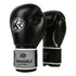 Black And Silver Durable 8oz PU Leather Boxing Gloves - Padded & Ventilated for Training