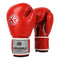 Red And Silver Durable 10oz PU Leather Boxing Gloves - Padded & Ventilated for Training