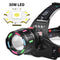 Fourth Gear Rechargeable White Laser Headlamp - Long-Range Zoomable Headlight for Night Fishing and Hiking