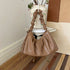 Brown Pleated Handheld Underarm Bag - Stylish & Spacious Tote for Everyday Use