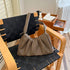 Brown-grey Pleated Handheld Underarm Bag - Stylish & Spacious Tote for Everyday Use