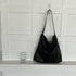 Black Fashionable Minimalist Bucket Tote Bag - Versatile & Spacious for Daily Commutes