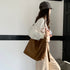 Coffee Fashionable Minimalist Bucket Tote Bag - Versatile & Spacious for Daily Commutes