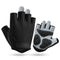 S Black Men's Summer Cycling Gloves - Breathable Half-Finger Non-Slip Fitness Training Gloves for Weightlifting
