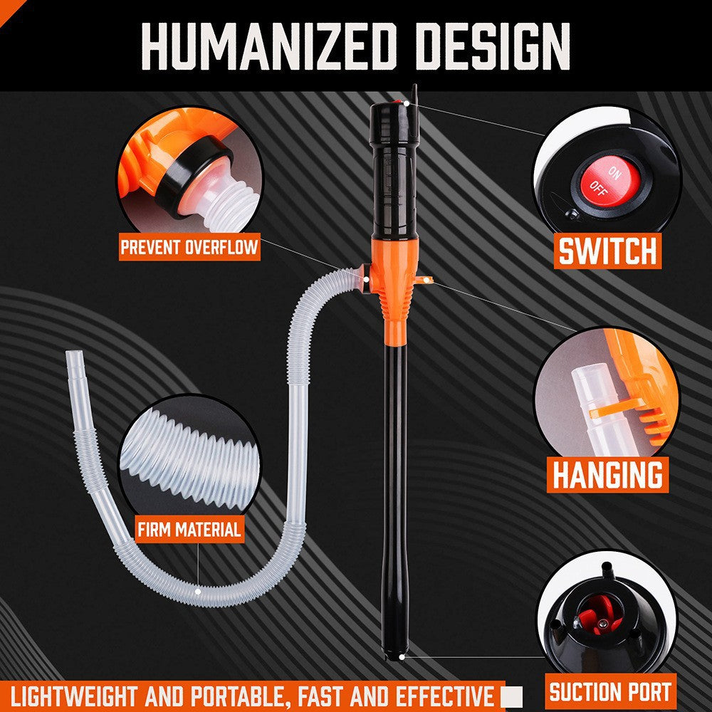 Battery-Powered Electric Oil Pump - 46x11x6cm Fuel Extraction Pump for Car Fuel Tanks