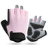L Pink Women's Summer Cycling Gloves - Breathable Half-Finger Non-Slip Fitness Training Gloves for Weightlifting