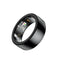 Black Round 0.74inch Smart Ring with Heart Rate and Sleep Tracking - IP68 Waterproof Fitness Tracker with Step Counter