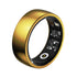 Gold Round 0.84inch Smart Ring with Heart Rate and Sleep Tracking - IP68 Waterproof Fitness Tracker with Step Counter
